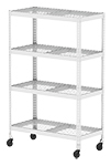 Horticultural Cloning Cart - 4 levels, 48"W x 24"D x 72"H
