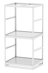 Horticultural Shelving with Corner Drain - 2 levels, 48"W x 36"D x 96"H