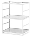 Horticultural Shelving with Corner Drain - 2 levels, 72"W x 48"D x 96"H