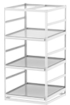 Horticultural Shelving with Trough Shelf - 3 levels, 48"W x 48"D x 96"H