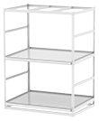 Horticultural Shelving with Trough Shelf - 2 levels, 72"W x 48"D x 96"H