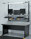 Heavy Duty Testing & Assembly Workbench, 68w x 33d x 29 to 36h