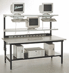 Heavy Duty Testing/LAN Workstation, 68w x 33d x 29 to 36h