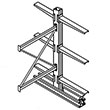 Cantilever Rack Double Sided Adder - 8'H x 6'W - (6) 24" Arms 4,100 lb. Cap. ea.