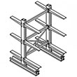 Cantilever Rack Double Sided Starter - 12'H x 6'W - (12) 24" Arms 4,100 lb. Cap. ea.