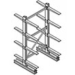 Cantilever Rack Double Sided Starter - 12'H x 6'W - (16) 36" Arms 2,750 lb. Cap. ea.