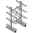Cantilever Rack Double Sided Starter - 8'H x 6'W - (16) 36" Arms 2,750 lb. Cap. ea.