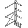 Cantilever Rack Single Sided Adder - 12'H x 4'W - (4) 36" Arms 2,750 lb. Cap. ea.