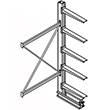Cantilever Rack Single Sided Adder - 8'H x 4'W - (5) 48" Arms 2,000 lb. Cap. ea.