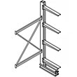 Cantilever Rack Single Sided Adder - 8'H x 6'W - (4) 36" Arms 2,750 lb. Cap. ea.