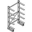 Cantilever Rack Single Sided Starter - 12'H x 4'W - (10) 48" Arms 2,000 lb. Cap. ea.