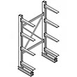 Cantilever Rack Single Sided Starter - 8'H x 4'W - (8) 36" Arms 2,750 lb. Cap. ea.