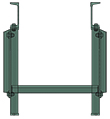 Floor Support for 3.5" Gravity Roller Conveyor - 11"W Between Rails, 9-3/8" Top of Roller (Set High), 8-1/4" (Set Low)