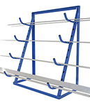 Horizontal Bar & Pipe Storage Rack - Single-sided, 48"W x 24"D x 61"H, 250 lbs. Capacity Per Arm