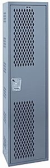 Ventilated Athletic Locker, Welded - Single Tier, 1 Wide - 12"W x 18"D x 72"H Opening
