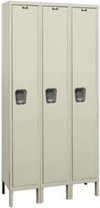 Hallowell Quiet Locker - Single Tier, 3-Wide, 15"w x 21"d x 78"h