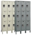 Hallowell Quiet Locker - Triple Tier, 3-Wide, 12"w x 12"d x 78"h
