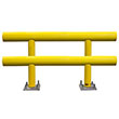 Pipe Guard Rail - Heavy Double High- 42"H x 4' L