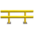 Pipe Guard Rail - Heavy Double High- 42"H x 6' L