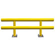 Pipe Guard Rail - Heavy Double High- 42"H x 8' L