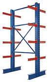 I-Beam Cantilever Rack - 192"H x 72"W, Double Sided Starter, 16 Arms