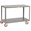 Mobile Table - 3,600 lb. Capacity, 2 Shelves, 24"W x 36"L x 34"H, Swivel Casters