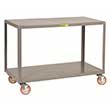 Mobile Table - 1,000 lb. Capacity, 2 Shelves, 24"W x 36"L x 34"H, Wheel Brakes