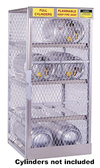 Cylinder Safety Cabinet - 30"w x 32"d x 65"h - 8 Horiz. LPG Tanks