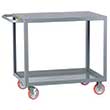 Light Duty Service Cart - 2 Shelves, 18"W x 24"L, Flush Top