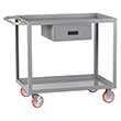 Service Cart with Drawer- 24"W x 36"L, Lip Top