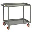 Light Duty Service Cart - 2 Shelves, 18"W x 32"L, Lip Top