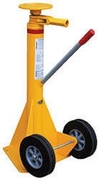 Ratchet Lift Stabilizing Trailer Jack - Round Top Plate, 39" Lowered Height