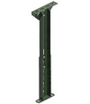 Heavy Duty Single Center Leg Floor Support with Knee Brace - 13-5/8" to 16-5/8" Tall