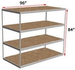 Long Span Shelving, 96" x 18" x 84", w/Decks, 500 Lbs. Cap. - Starter