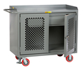 Mobile Workbench Cabinet - 24" x 48", 1 Drawer, Steel Top, Perforated Cabinet Doors