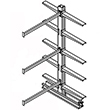 Cantilever Rack Double Sided Adder - 12'H x 6'W - (10) 24" Arms 2,000 lb. Cap. ea.