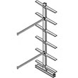 Cantilever Rack Double Sided Adder - 8'H x 4'W - (12) 48" Arms 1,000 lb. Cap. ea.