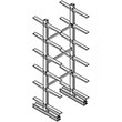 Cantilever Rack Double Sided Starter - 12'H x 6'W - (24) 48" Arms 1,000 lb. Cap. ea.