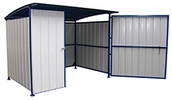 Storage Building w/ Doors, 120"W x 95-1/2"D x 90-1/16"H