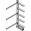 Cantilever Rack Single Sided Adder - 12'H x 6'W - (5) 24" Arms 2,000 lb. Cap. ea.