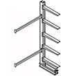 Cantilever Rack Single Sided Adder - 8'H x 6'W - (5) 24" Arms 2,000 lb. Cap. ea.