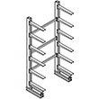 Cantilever Rack Single Sided Starter - 12'H x 6'W - (12) 36" Arms 1,200 lb. Cap. ea.