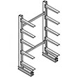 Cantilever Rack Single Sided Starter - 8'H x 6'W - (10) 24" Arms 2,000 lb. Cap. ea.