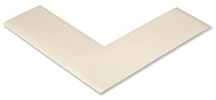 Floor Tape - Angle, White, 6-in. x 6-in. x 2-in., Box of 100