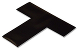 Floor Tape - T, Black, 6-in. x 6-in. x 2-in., Box of 100