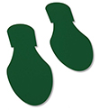 Floor Tape - Green Foot Print, Pack of 50