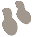 Floor Tape - Grey Foot Print, Pack of 50