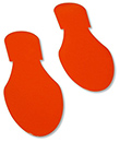 Floor Tape - Orange Foot Print, Pack of 50