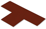 Floor Tape - T, Brown, 9-in. x 6-in. x 3-in., Box of 100