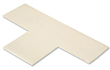 Floor Tape - T, White, 9-in. x 6-in. x 3-in., Box of 100